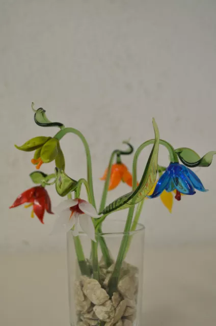 Glasblumen, Glasblume, Blumen aus Glas zum stecken ,Handarbeit