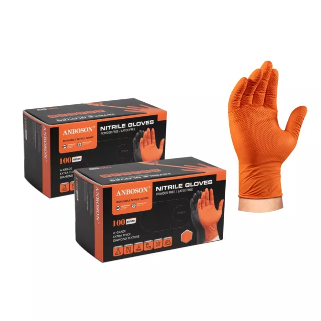 Disposable Nitrile Gloves,Industrial 10Mil Disposable Gloves Latex free, Powd...