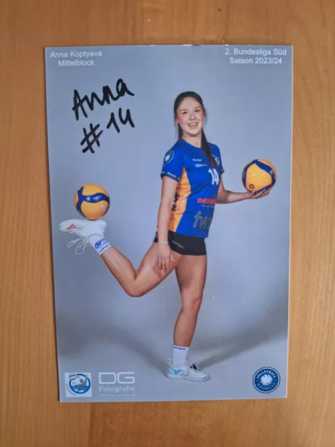 Volleyball 🏐# original Autogrammkarte # Anna Koptyeva # TG Bad Soden