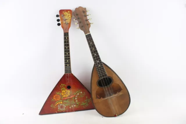 Stridente Mandolin & Balalaika Vintage Musical Instrument Working x 2
