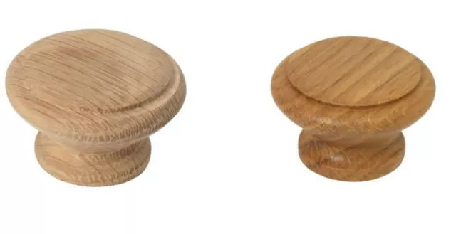 Wooden Round Rimmed Oak Cupboard Cabinet Chest Drawer Kitchen Door Knob Handles