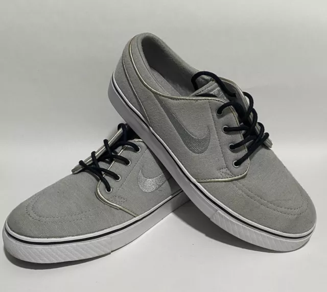 Nike SB Zoom Stefan Janoski Zapatos PR Metálicos Plateados Antracita-Blanco 482972-001