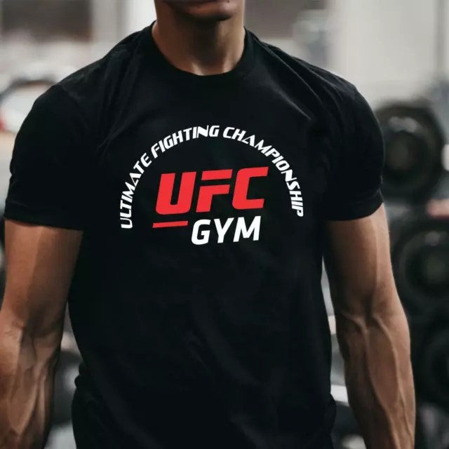 T-shirt uomo UFC palestra allenamento fitness allenamento MMA muscolo guerriero boxe MAGLI TOP