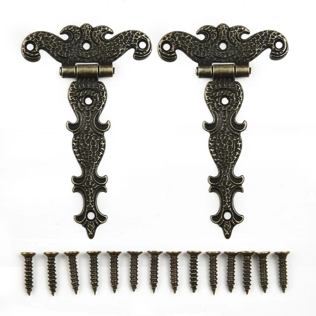 4 Pièces Charnières Vintage en Bronze Charnières Rétro en T, Charnières 4 Pièces Charnières Vintage en Bronze Charnières Rétro en T, Charnières