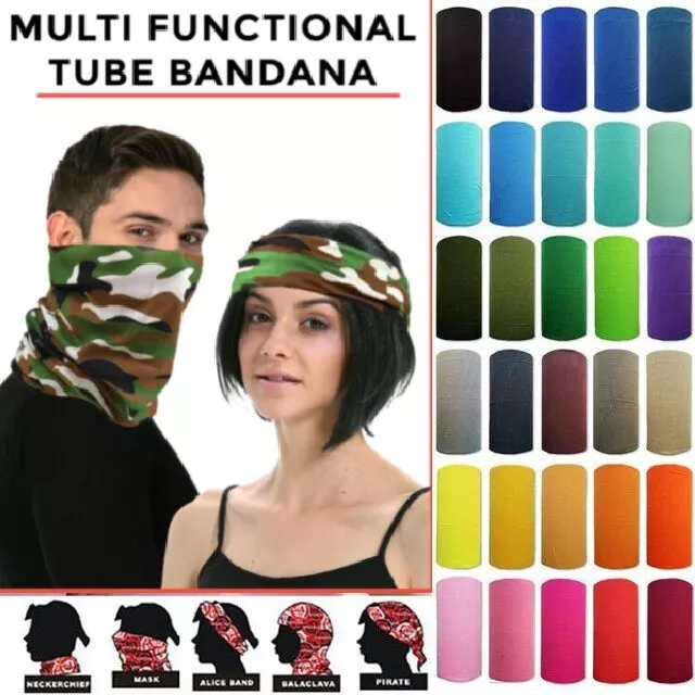 Cloth Head Wrap Tube Bandana Biker Scarf Summer Headwrap Mask Durag Bandanna