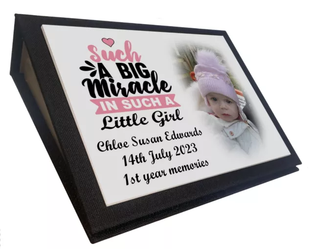 Baby birthday photo album, Personalised photo memory book, Photo album keepsake.