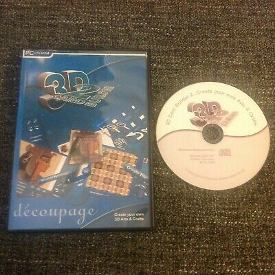 3D Card Builder 2 - Decoupage papeleo CD ROM 1 Juego de 1 Disco - Artes y oficios 3D