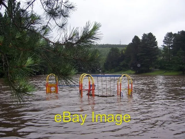 Photo 6x4 Playground during the Oughtibridge Flood Flooding in Coronation c2007