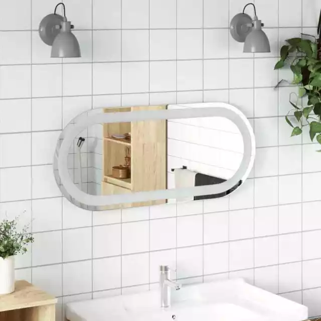 Miroir de salle de bain � LED 70x30 cm ovale