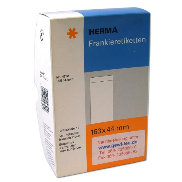 HERMA 4322 Frankieretiketten einzeln mit Abziehlasche 163x44 mm