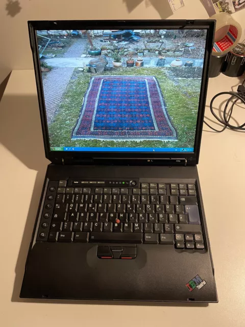 IBM ThinkPad A30p DOS Windows XP Retro Notebook 1600x1200 Netzteil