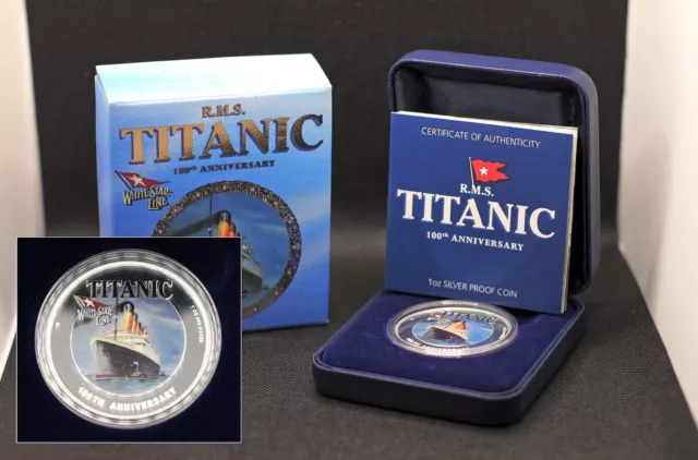 1 oz Silver proof coin Perth Mint 100th Anniversary of RMS Titanic 2012