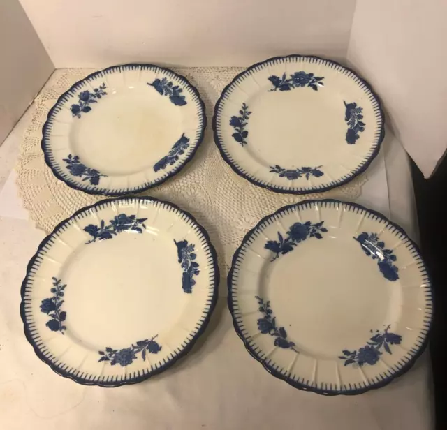 4 Antique Copelands Late Spode "Westbourne" Blue & White Dessert Plates 257404