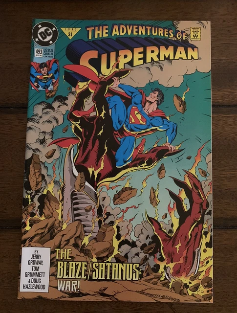 DC Comics Adventures of Superman #493 1992 1st Lord  Satanus Ordway VF/NM Better