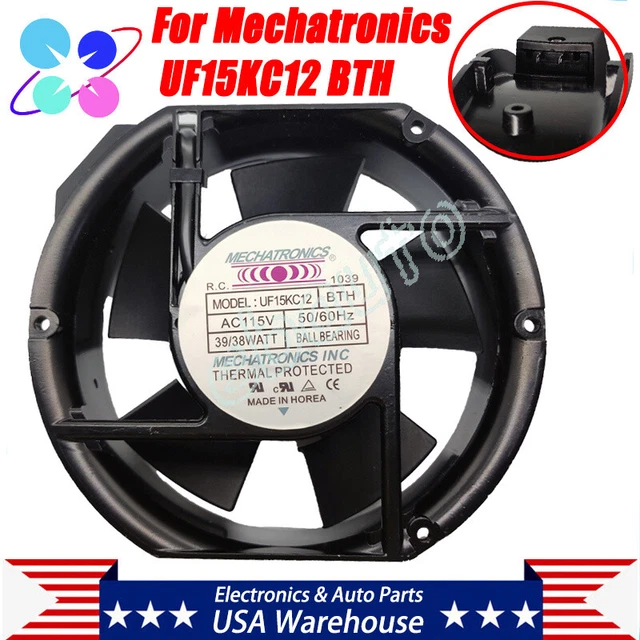 For Mechatronics UF15KC12 BTH 172*51MM AC 115V 39/38W 50/60Hz Cooling Fan 2Pins