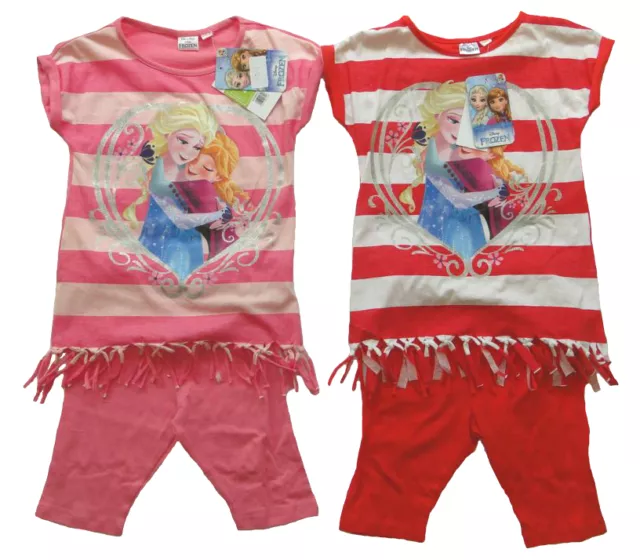 Disney Frozen Set Shirt und Leggings Mädchen Eiskönigin T-Shirt Hose Elsa Anna