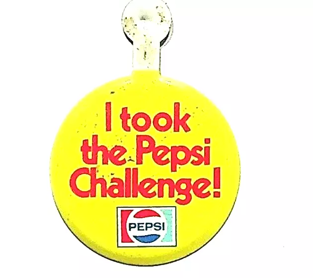 I Took The Pepsi Challenge! - Vintage Advertisement Button Pin Metal Tab