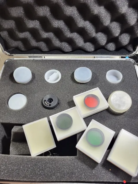 Kit de 3 lentes multicapa CELESTRON y 4 filtros estuche de bloqueo con llave y relleno
