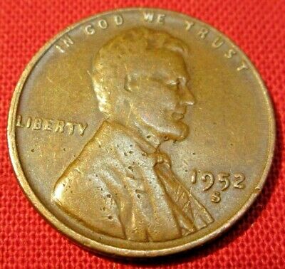 1952 S Lincoln Wheat Cent - G Good to VF Very Fine
