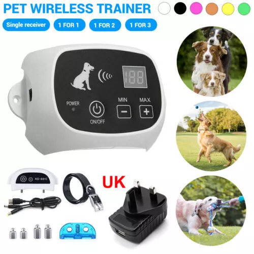 Wireless Electric Dog Fence Pet Containment System Shock Collars For 1-3 Dogs