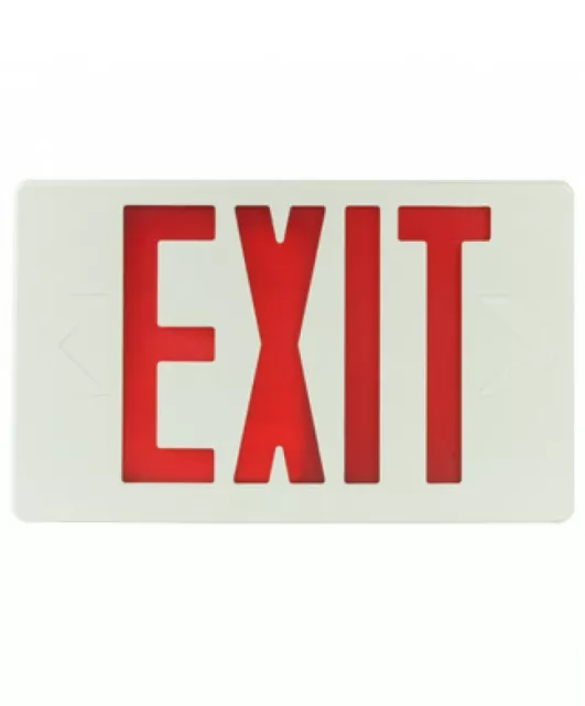 Exitronix VEX-U-BP-WB-WH-G2 LED Exit Sign 6 Inch Red Letter, 6-Pack. Wow