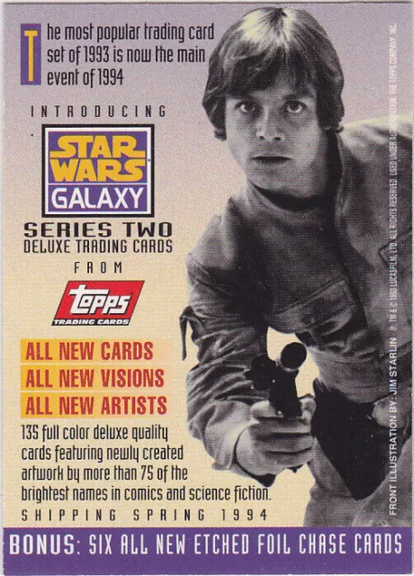 Star Wars - Galaxy Series 2 - Promo Card - Ewoks Attack - Topps 1994 - NM 2