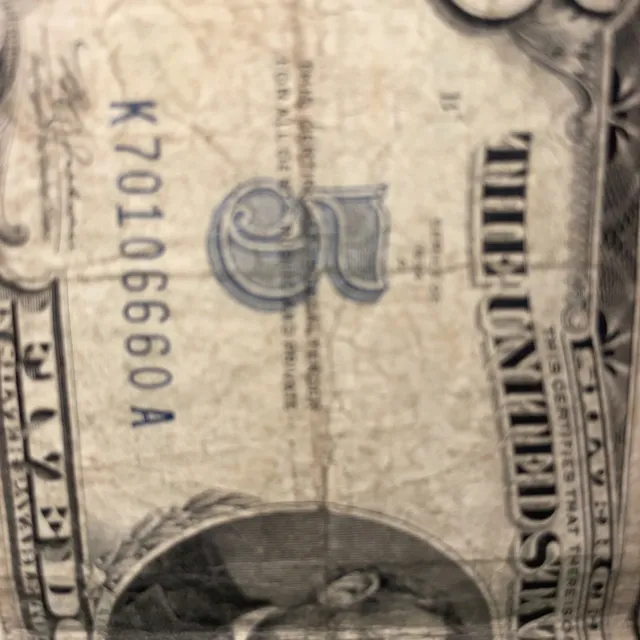 1934 A Five DOLLAR SILVER CERTIFICATE $5 Note Bill NICE