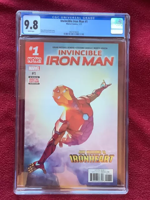 Marvel Comic Invincible Iron Man #1-CGC 9.8-1st App Riri Williams- Ironheart