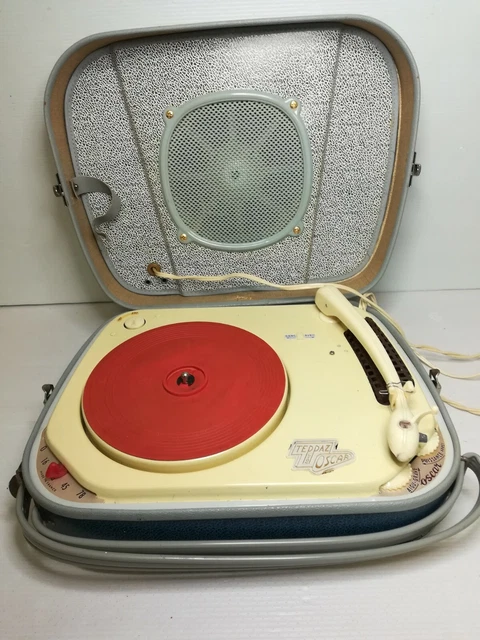 Tourne-disque Teppaz Oscar Vintage – Marron, état Fonctionnel
