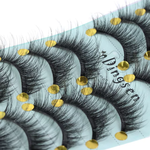 10 Pairs Mink Hair False Eyelashes Thick Long Fluffy Wispy Lashes Flutter Lashes