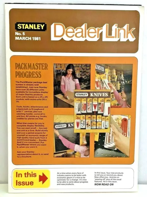 Folleto de precios ofertas de productos publicitarios vintage de Stanley Tools 1981