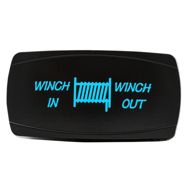 POLARIS RZR 1000 Horizontal BLUE Laser Rocker Switch 20A 12V WINCH IN