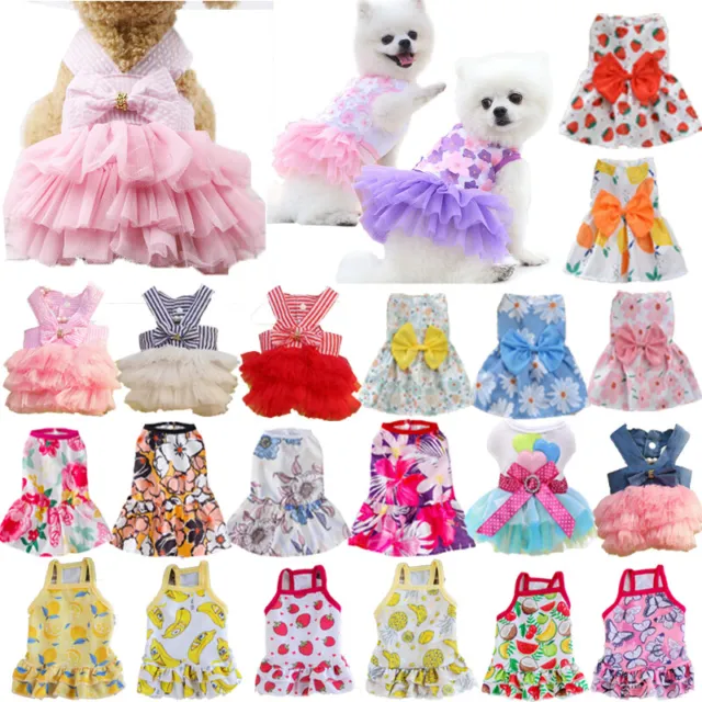 Small Pet Dog Cat Summer Lace Skirt Princess Tutu Dress Puppy Clothes Apparel!