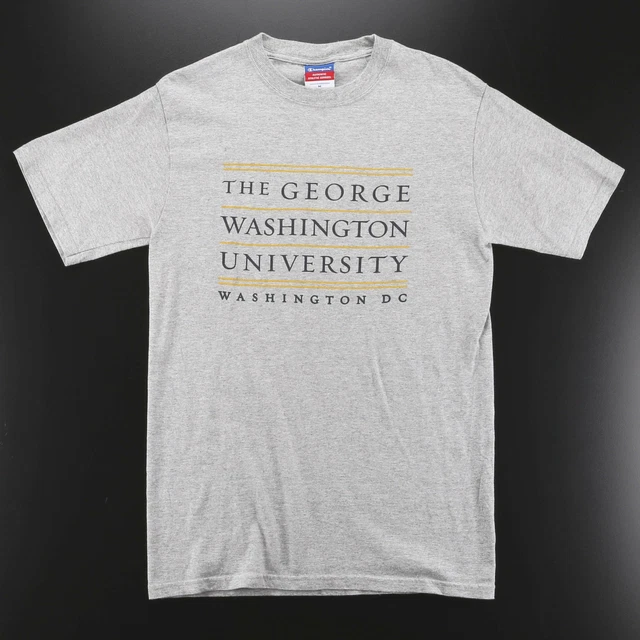 Vintage CHAMPION George Washington University Grey Short Sleeve T-Shirt Mens M