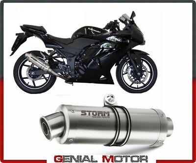 MIVV Scarico Storm by Mivv Gp Nero acciaio inox per Kawasaki Zx-10 R 2011 > 2015 