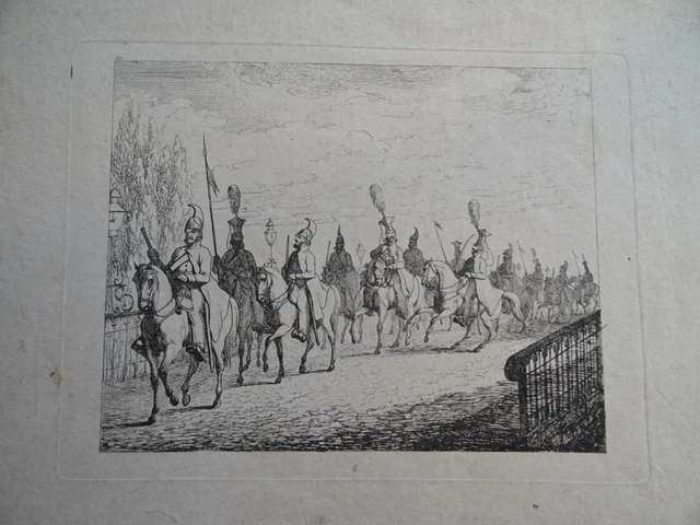 Estampe Gravure Ancienne Style Directoire Révolution Empire Costumes Français Paris 19ème