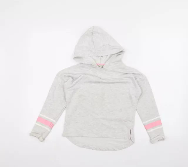 H&M Girls White Cotton Pullover Hoodie Size 9-10 Years