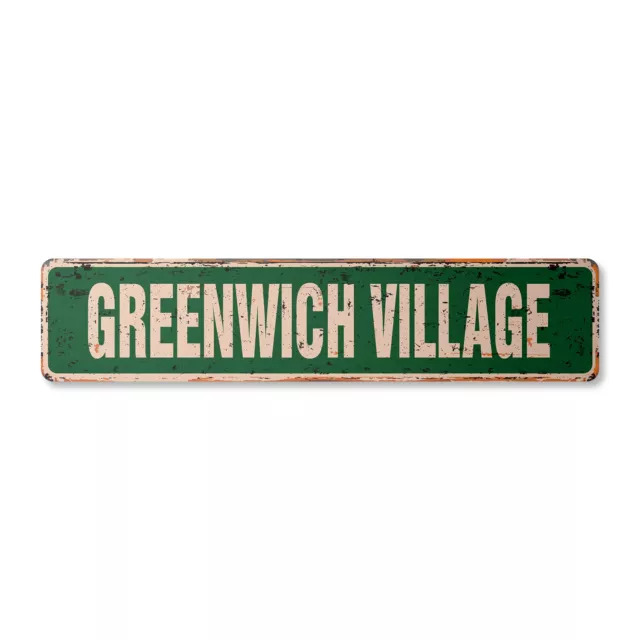 GREENWICH VILLAGE Vintage Street Sign west village manhattan new york