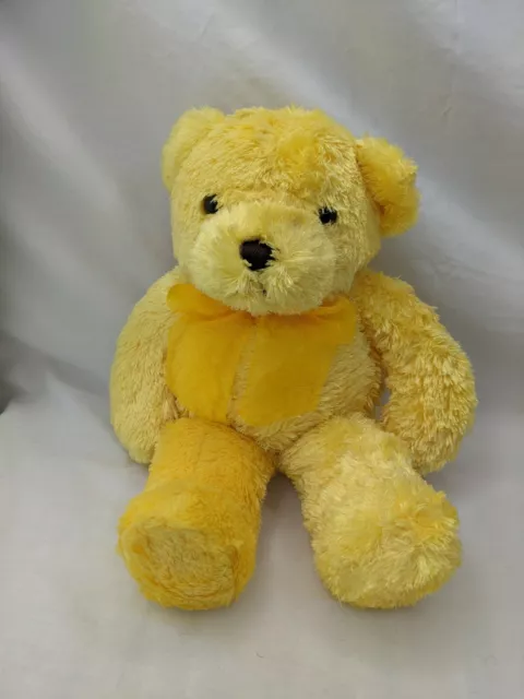 Yellow Bear Plush 11 Inch Flowers Inc Balloon Stuffed Animal Toy