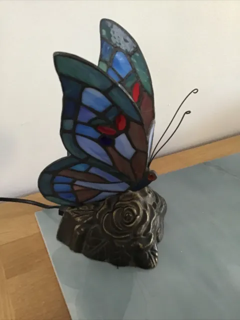Blue Tiffany style Butterfly Lamp