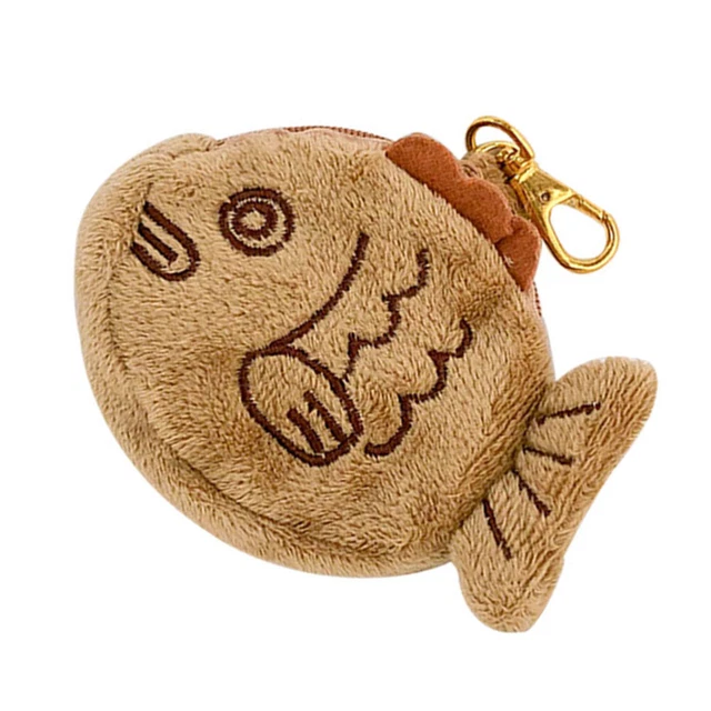 Portafoglio stampo per pesce materiale peluche dolci portafogli per monete cachi