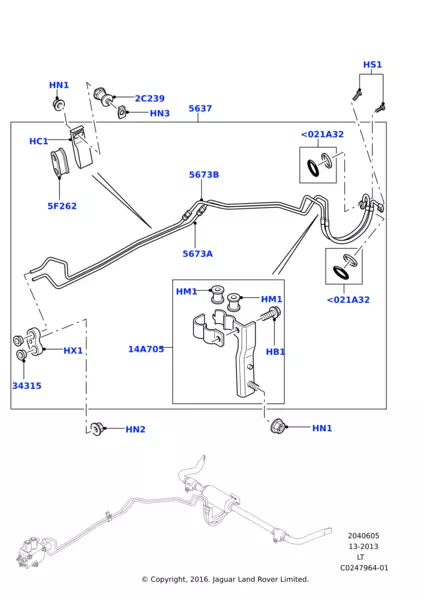 Land Rover Genuine Pipe Fits Range Rover Sport 2005-2009 2010-2013 RQB500334