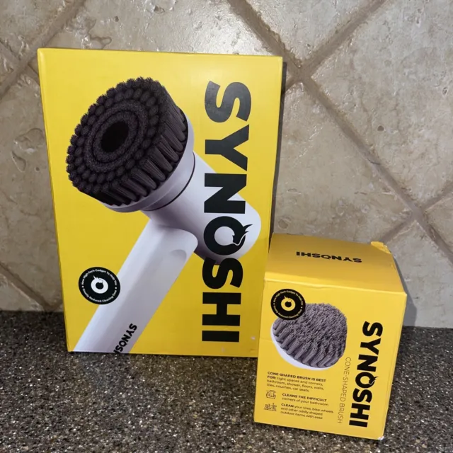 SYNOSHI ELECTRIC SPIN Scrubber, Cleaning Brush with 3 Replaceable Cleaning  Heads £38.12 - PicClick UK