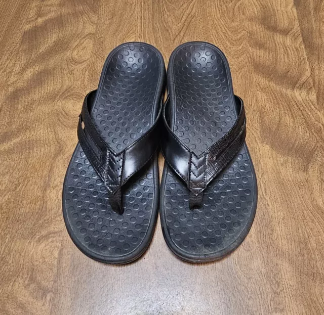 Vionic Women's Thong Sandals Black US 8M Preowned Slip-on