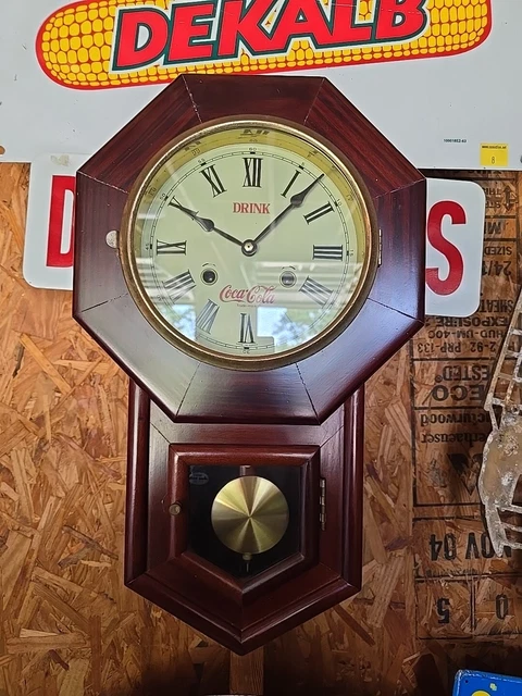 VINTAGE DRINK COCA-COLA 31-day Regulator Pendulum Clock Works £63.64 ...