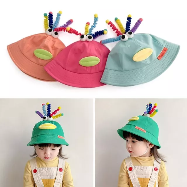 Cute Baby Bucket Hat UV Protection Panama Hat Outdoor Sun Cap  Toddler