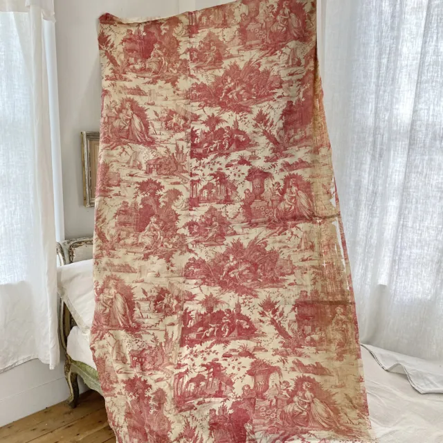 90x51 LARGE l'art d'aimer by Petitpierre Antique Toile red The Textile Trunk 19