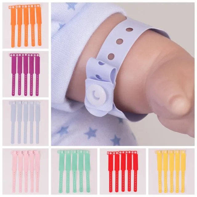 Hospital ID Bracelet 10x Assorted ID Band Wristband for Reborn Baby Doll Supply