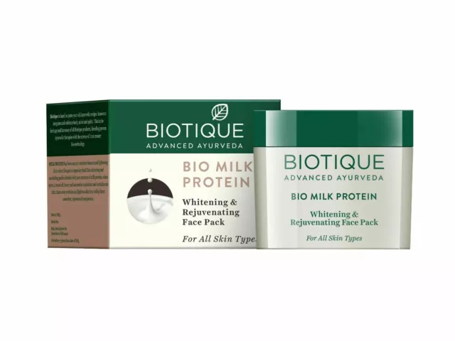 Biotique Ayurveda Bio Milk Protein Whitening & Rejuvenating Face Pack - 50 Gram