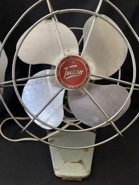 VTG Metal Torcan Electric Fan Industrial Desktop Table Midcentury 2